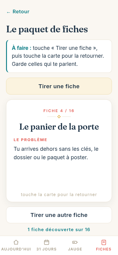 Le paquet de fiches outils