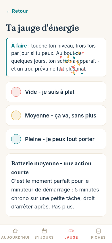 La jauge d'énergie